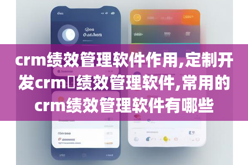 crm绩效管理软件作用,定制开发crm绩效管理软件,常用的crm绩效管理软件有哪些