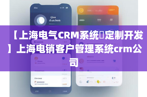 【上海电气CRM系统定制开发】上海电销客户管理系统crm公司