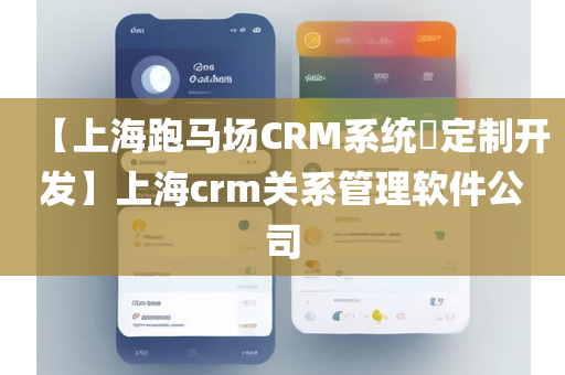 【上海跑马场CRM系统​定制开发】上海crm关系管理软件公司