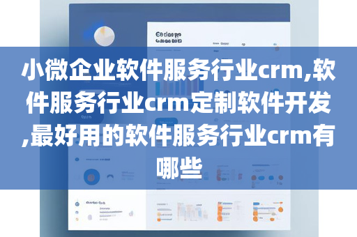 小微企业软件服务行业crm,软件服务行业crm定制软件开发,最好用的软件服务行业crm有哪些